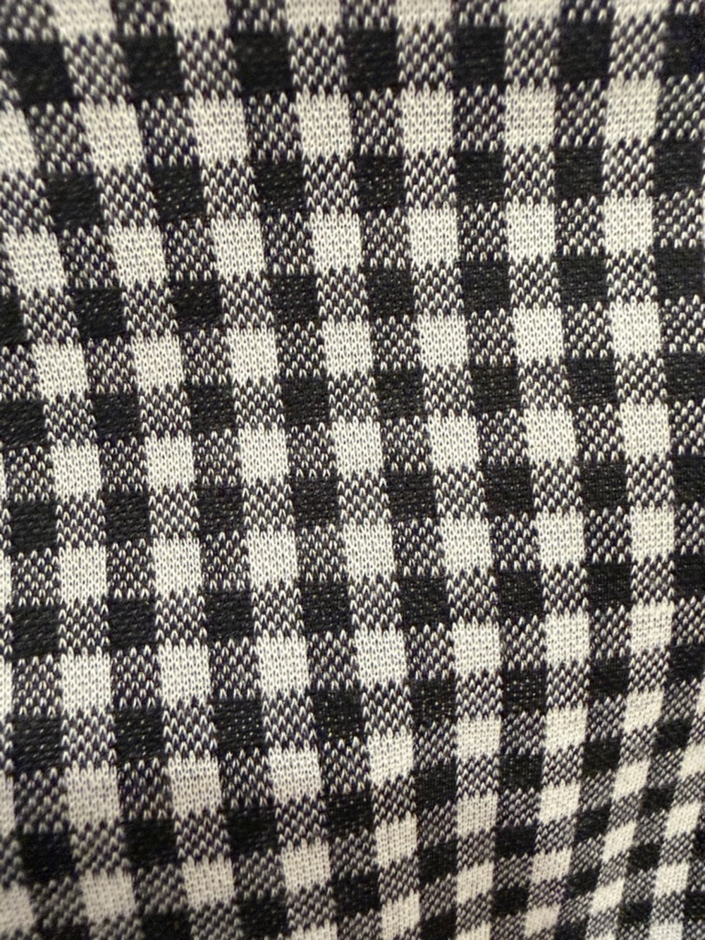 Calvin Klein Black and White Gingham Midi Dress with Waist Tie - Picture 3 of 9